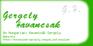 gergely havancsak business card