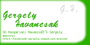 gergely havancsak business card